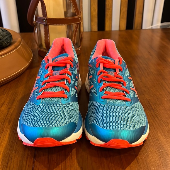 ASICS Gel Cumulus 18 shoes sneakers T6C8N 3906 running coral blue Womens Size 7 - Picture 5 of 13